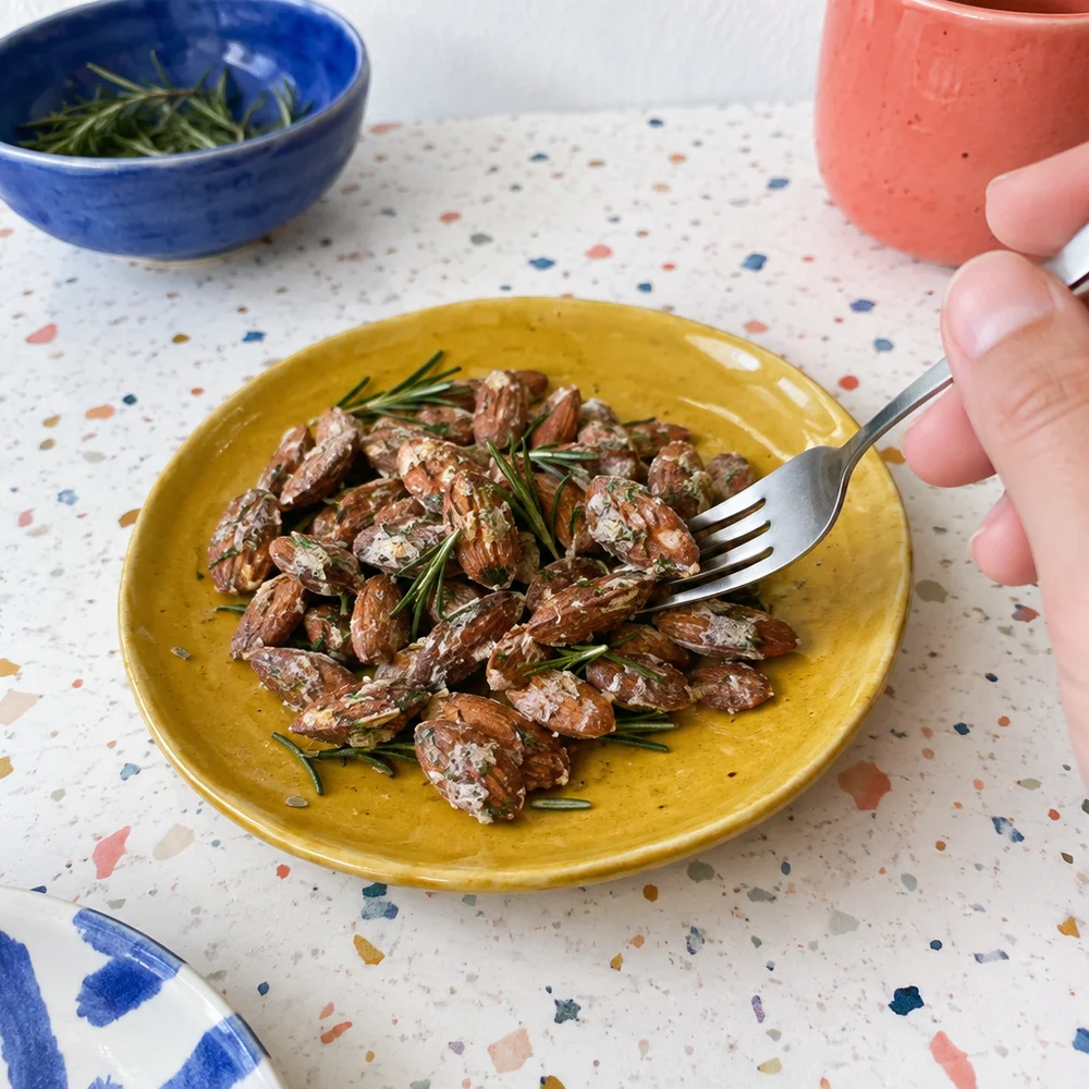 Keto oven-roasted rosemary almonds