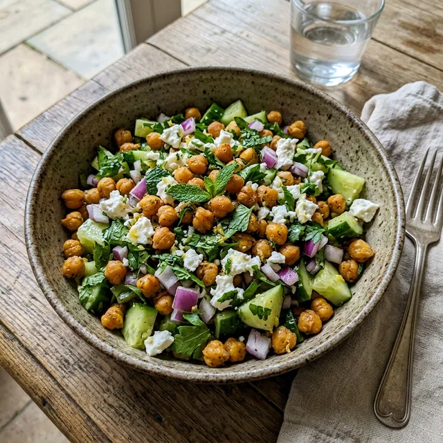 Chickpea salad with mint