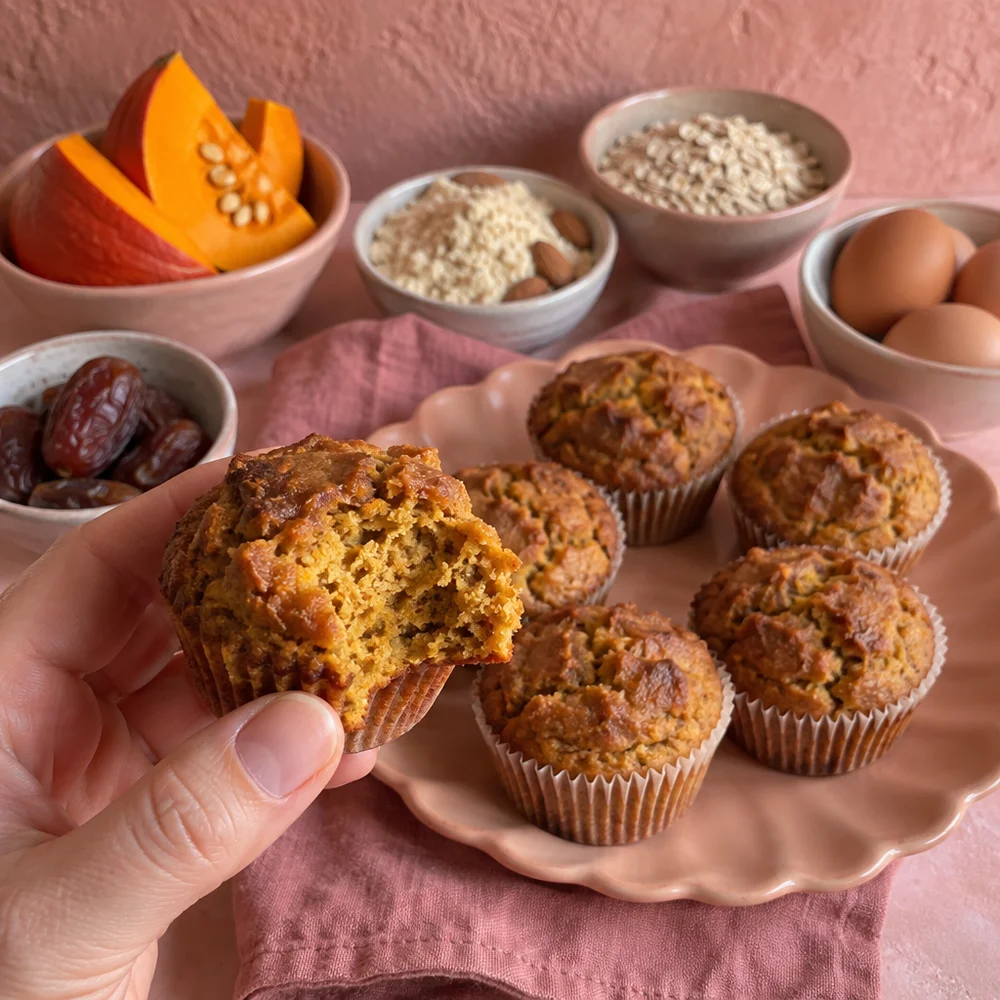 Pumpkin spice protein muffins