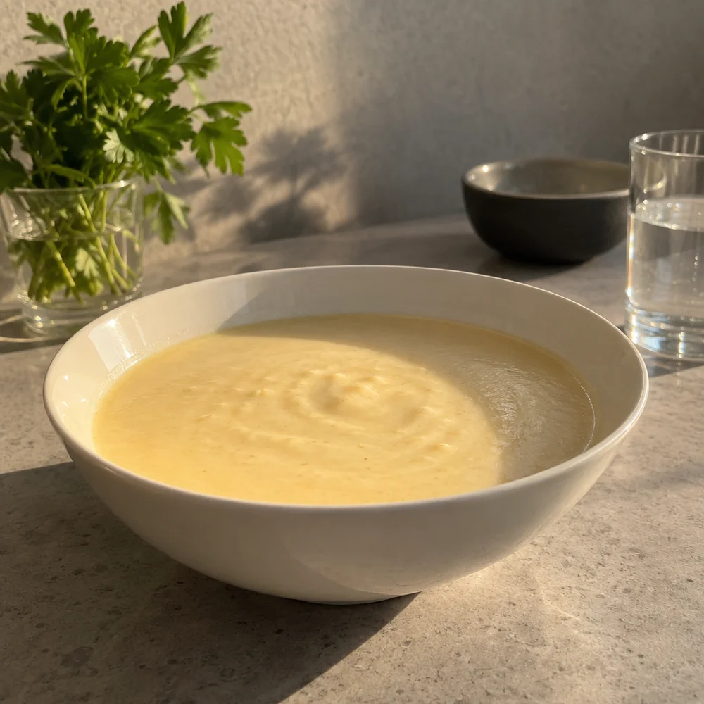 Low-carb cauliflower cheese soup