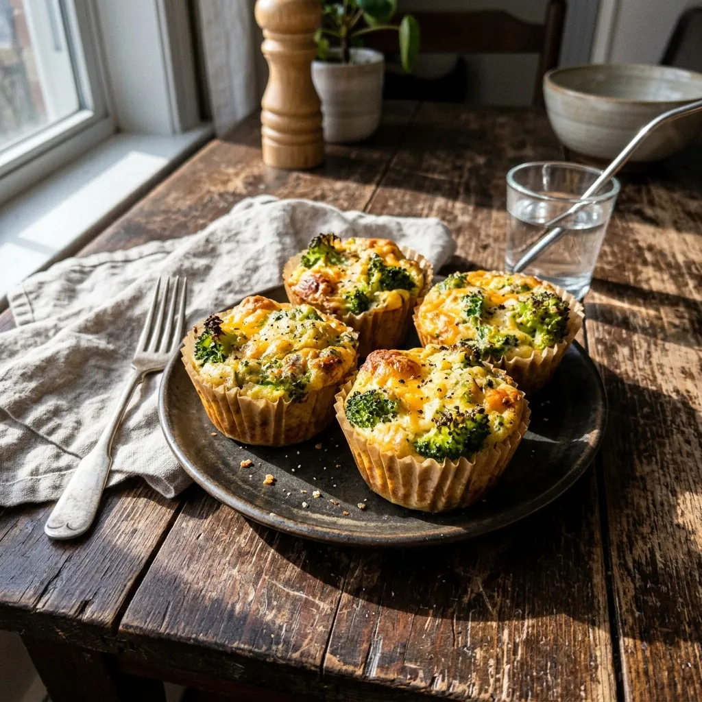 Low-carb broccoli muffins