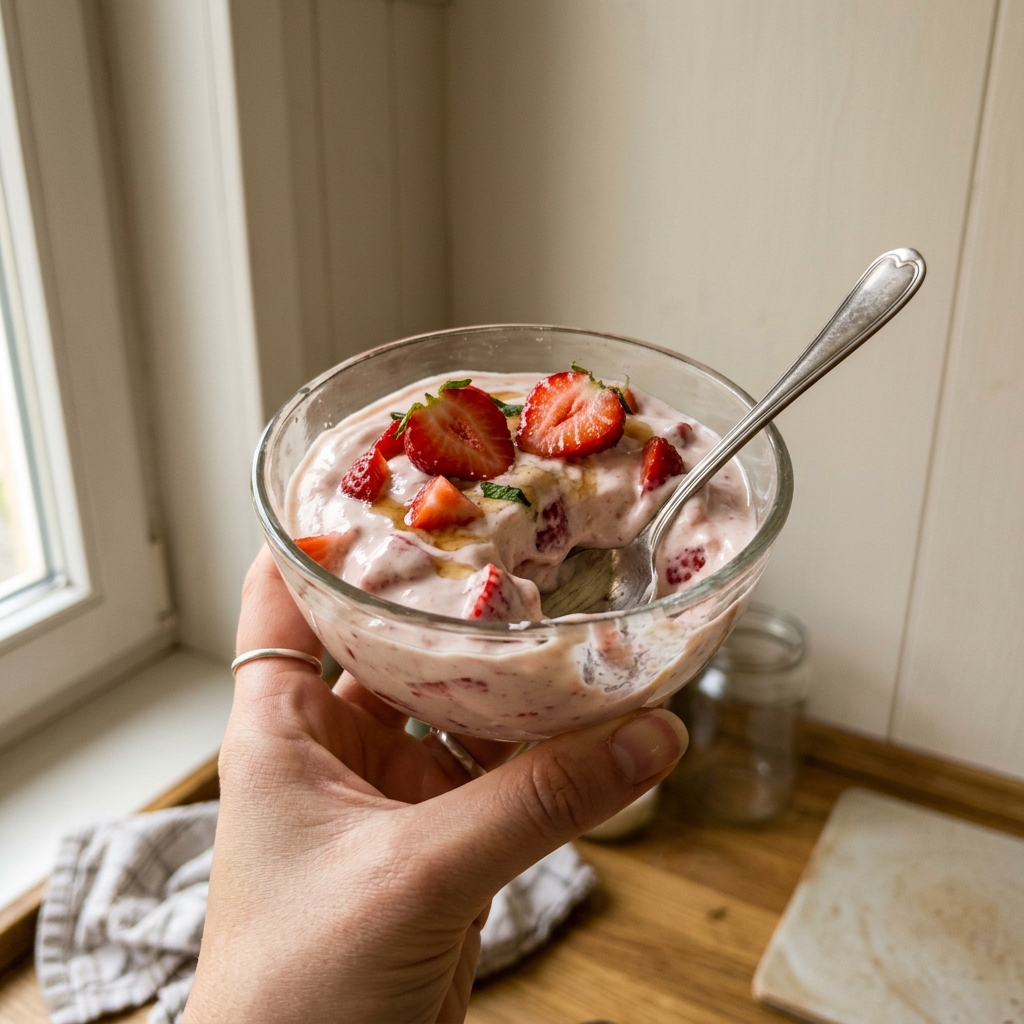 Strawberry mascarpone cream