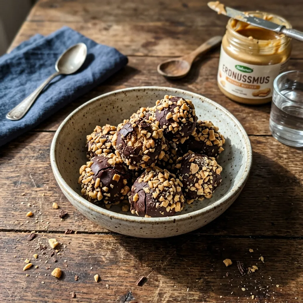 Low-carb peanut crunch balls