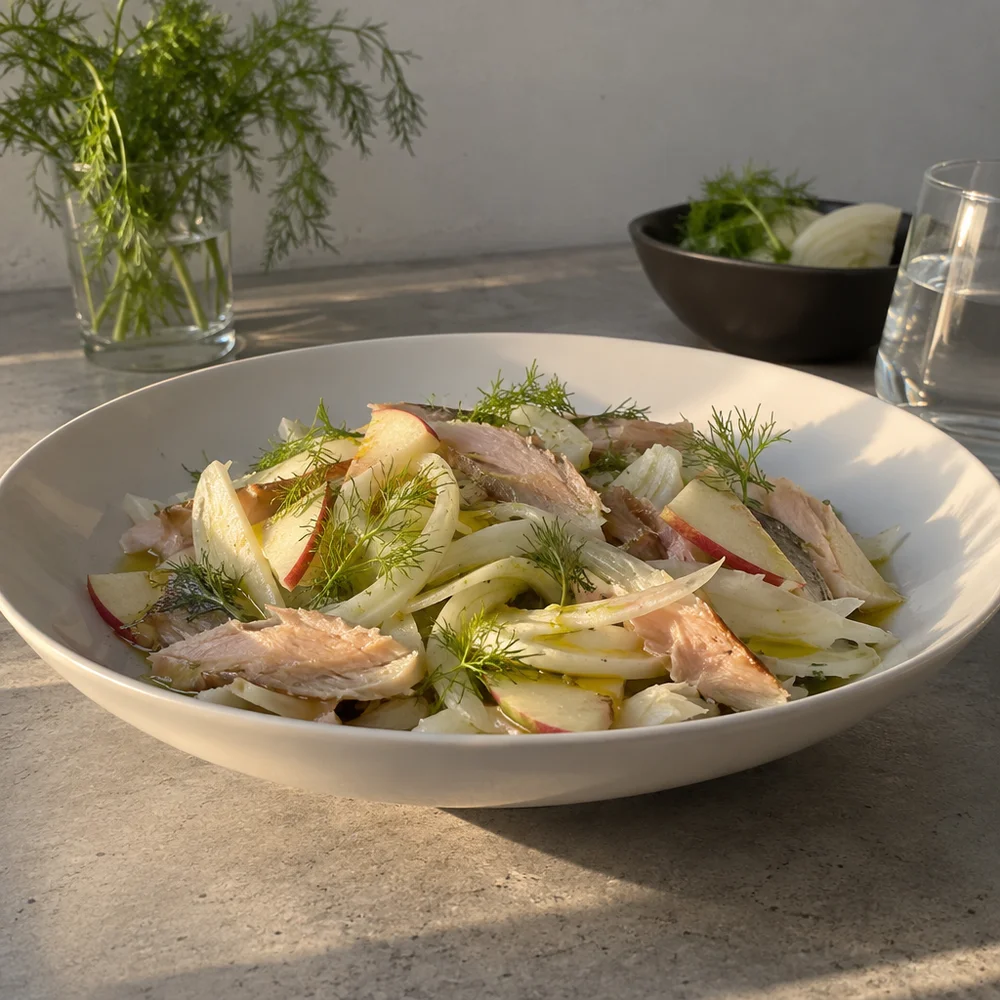 Trout and fennel salad
