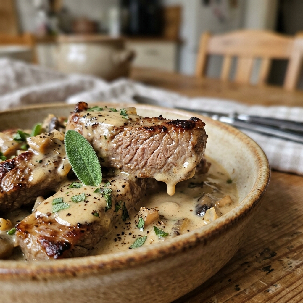 Low-carb veal and sage pan