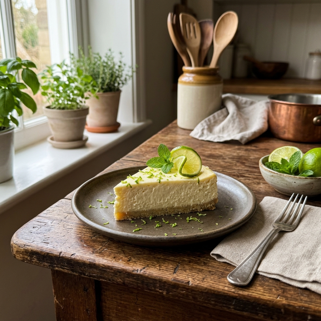 Low-carb lime cheesecake