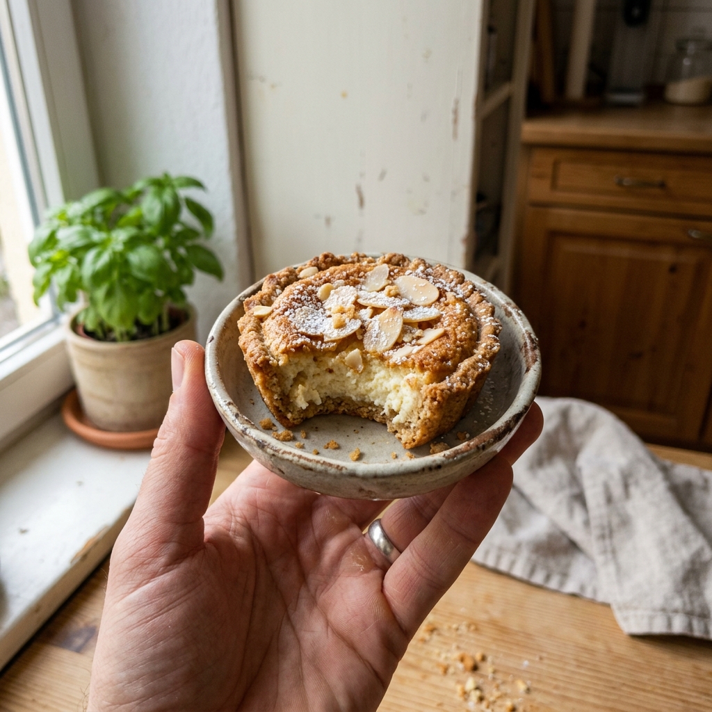 Low-carb almond and ricotta tartlets