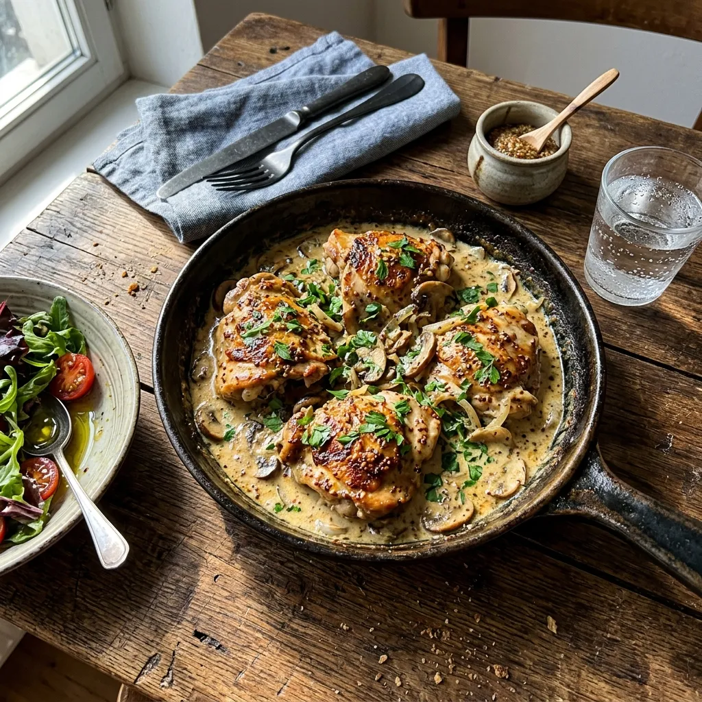 Low-carb mustard chicken