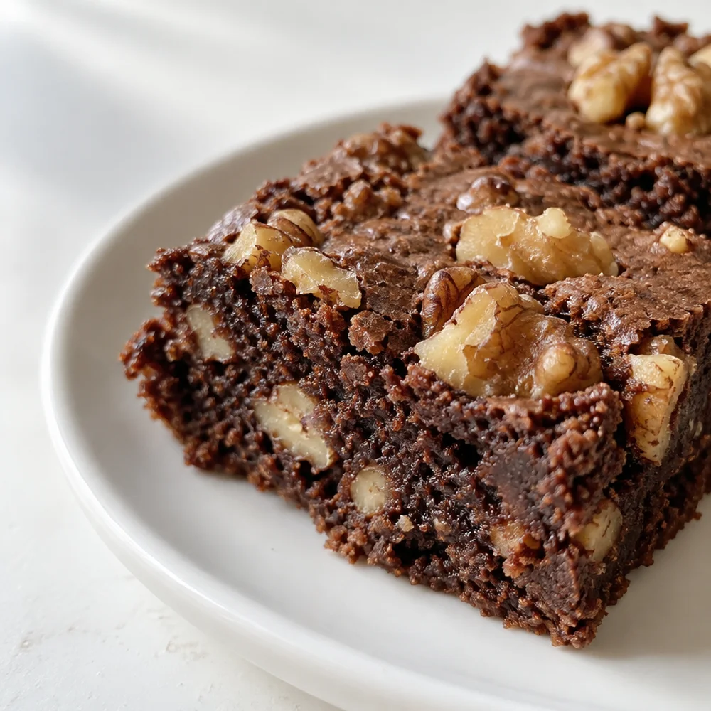 Low-carb walnut and cinnamon brownies