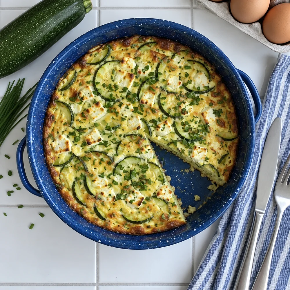 Low-carb courgette frittata