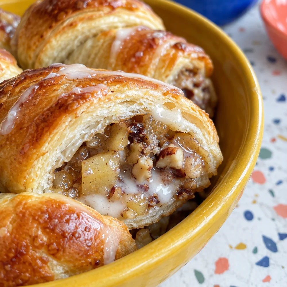 St Martin's crescent rolls with apple and hazelnut filling