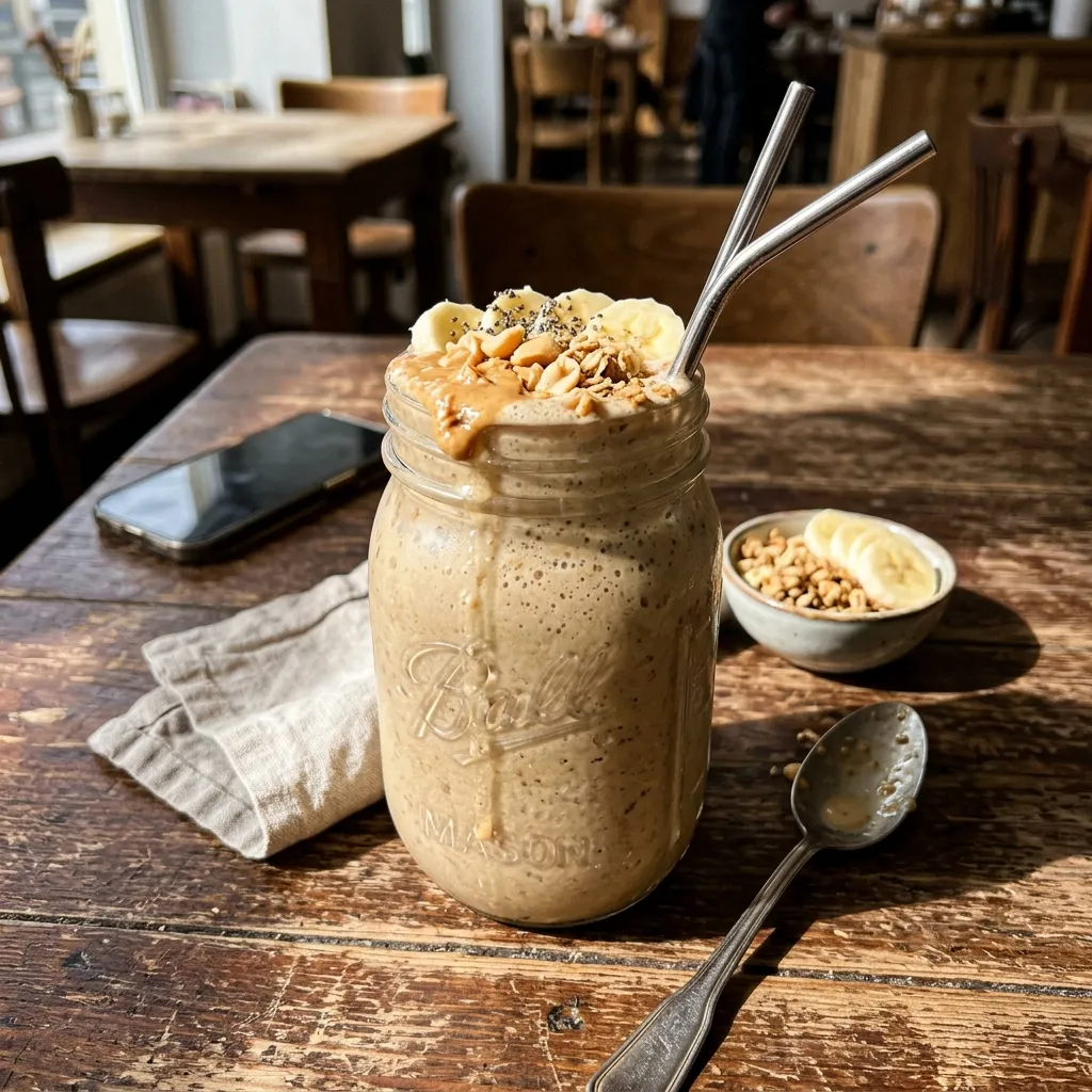 Peanut butter and banana shake