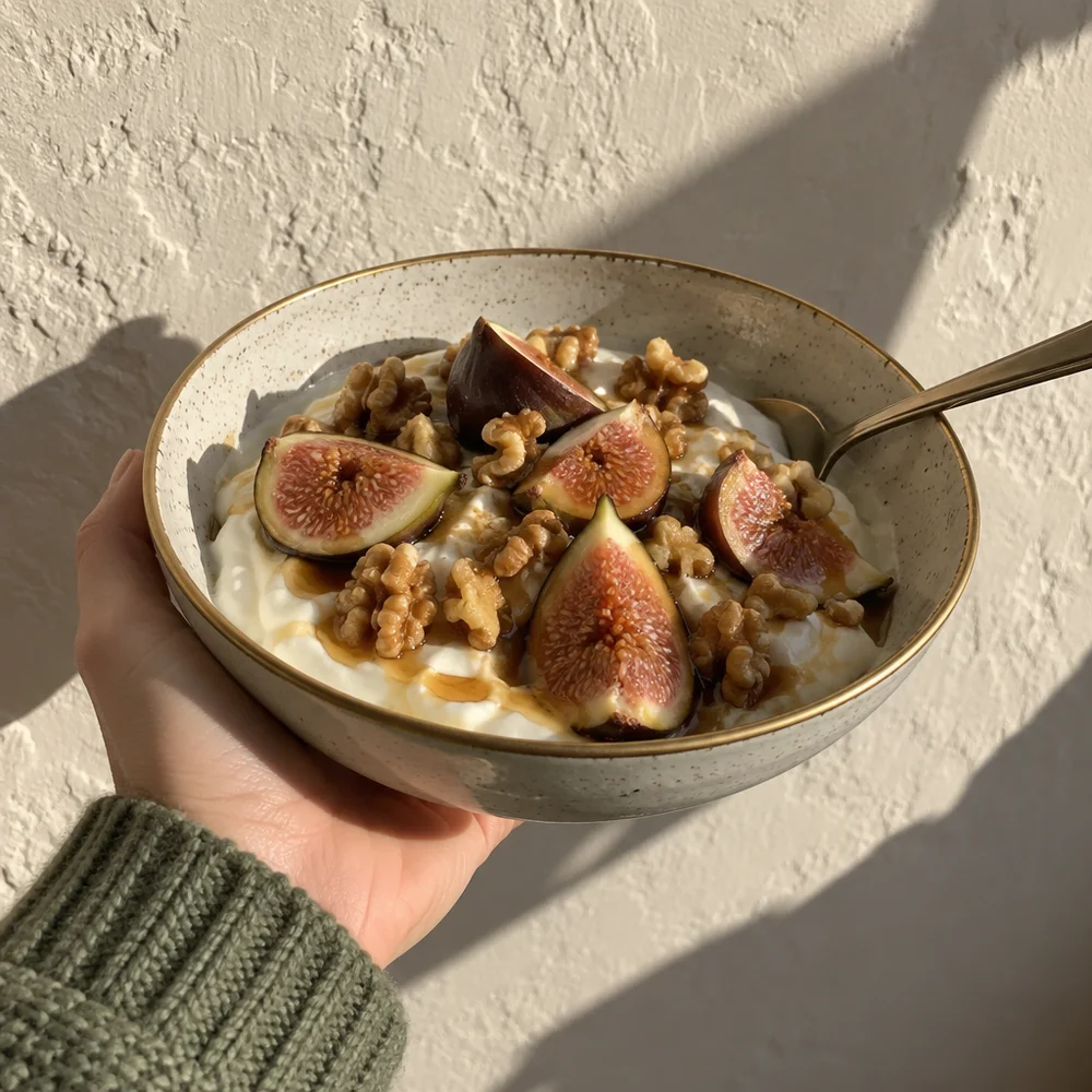 Mediterranean fig and walnut bowl
