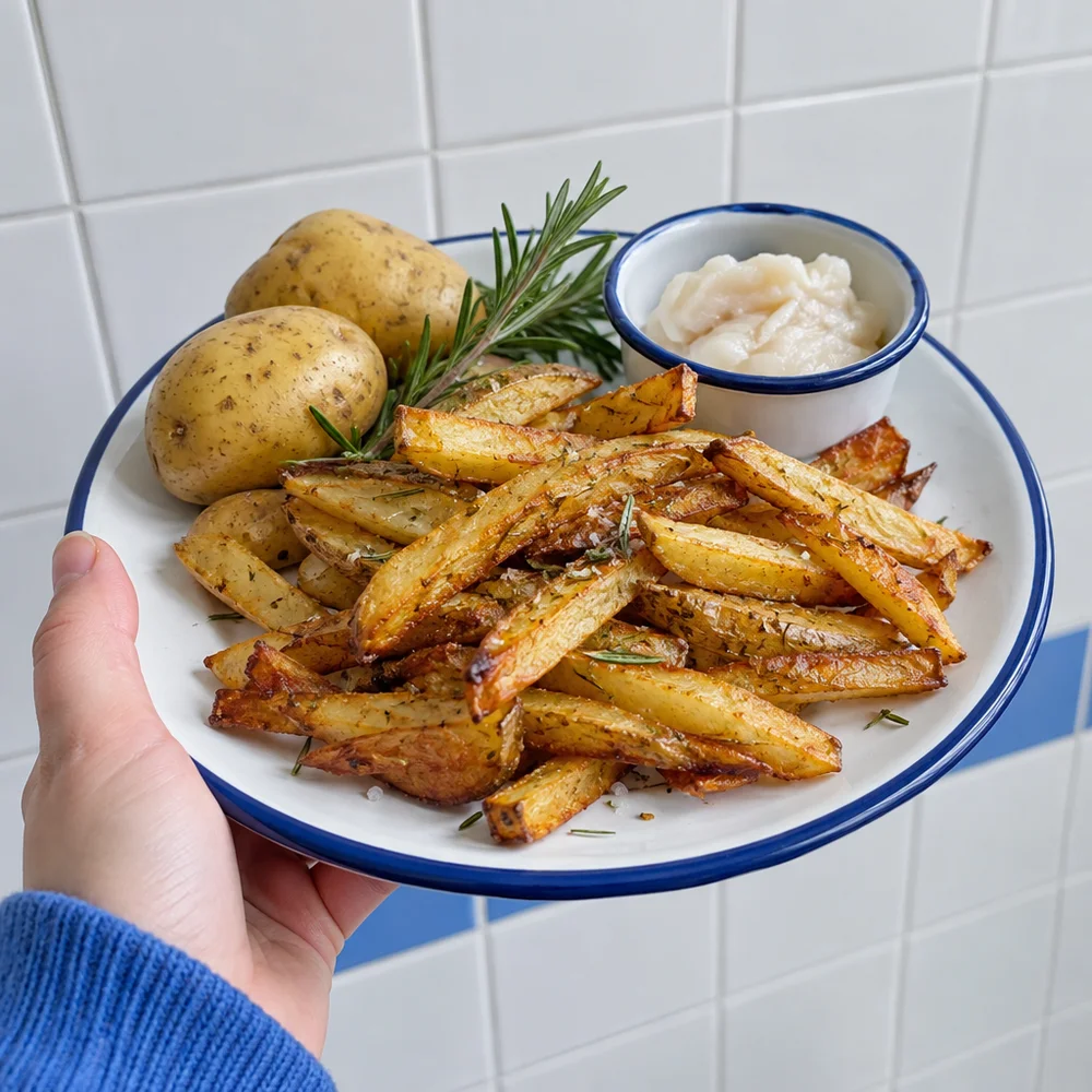 Paleo air fryer beef dripping fries with rosemary salt