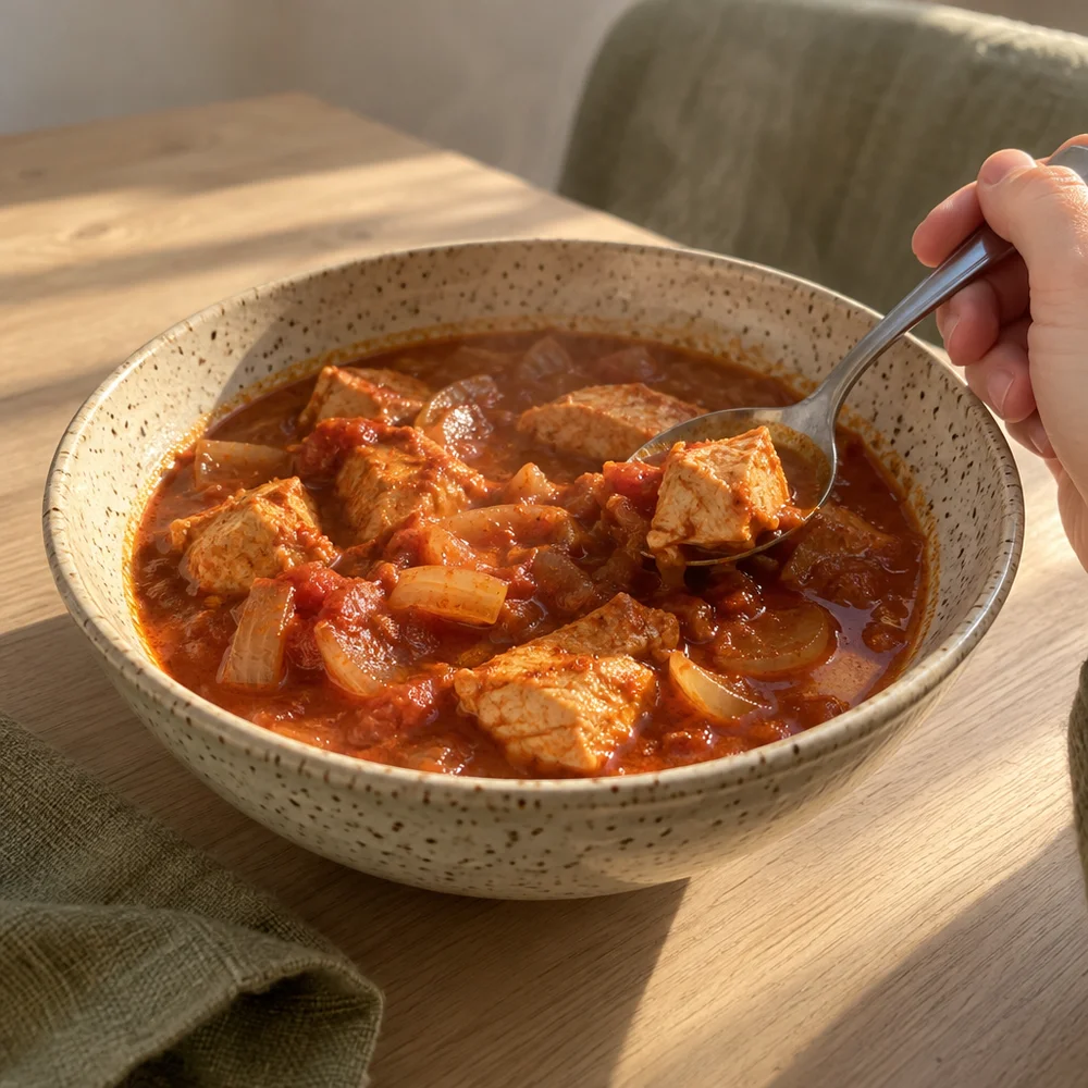Pepper and chicken stew