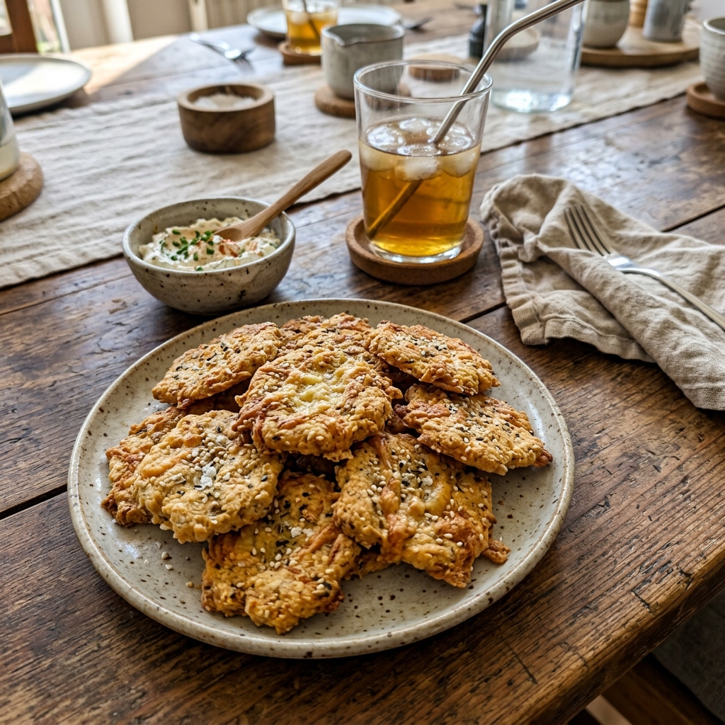 Protein cheese crackers made with almond flour