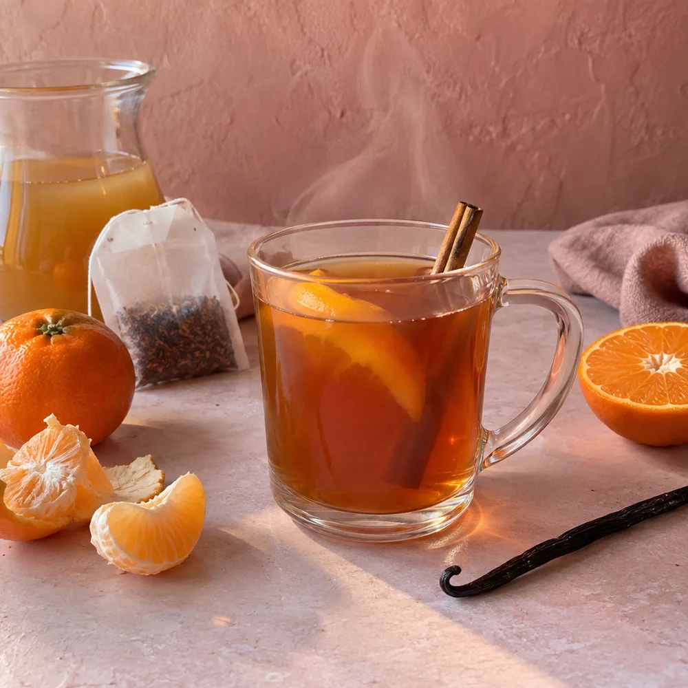Rooibos punch with mandarins and vanilla