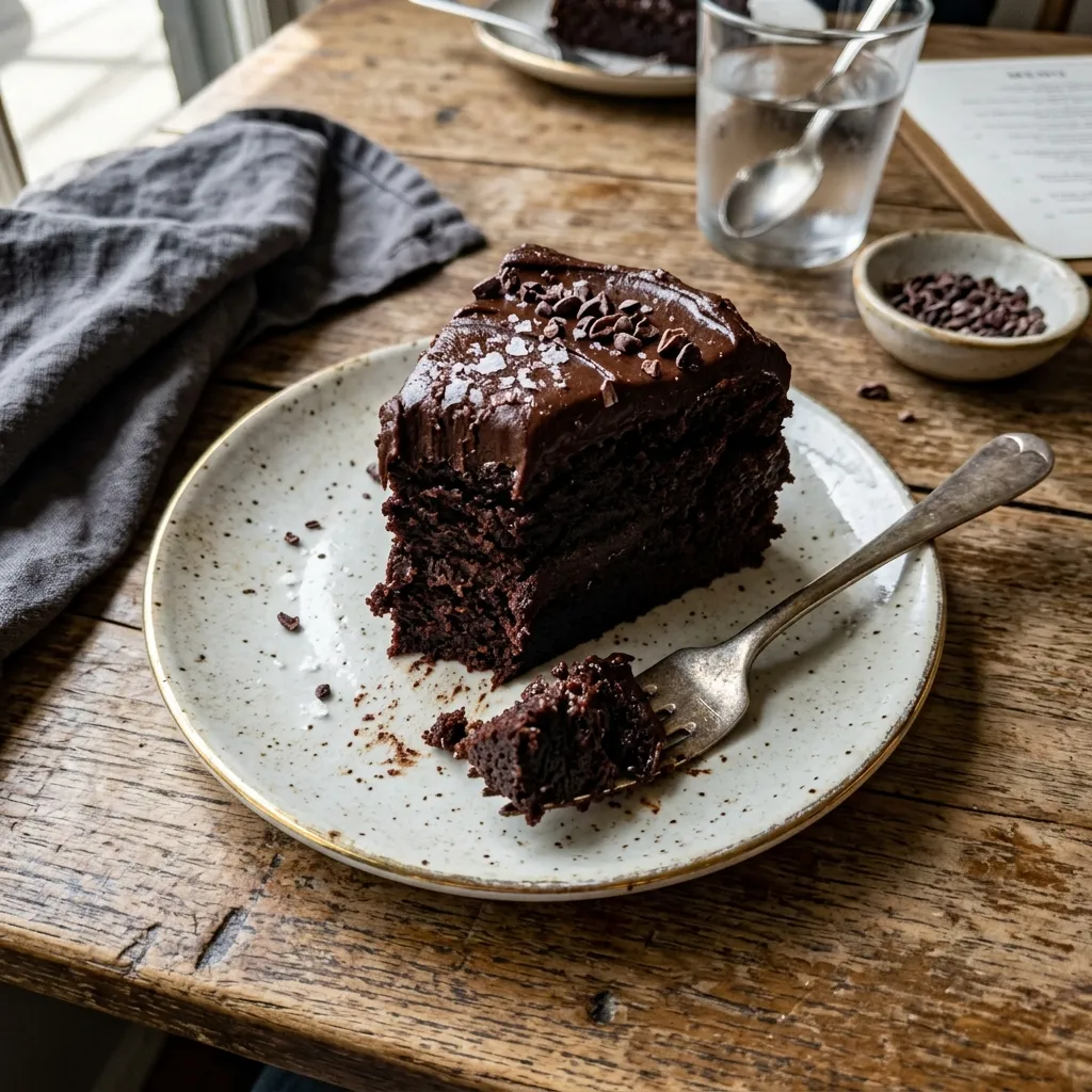 Moist avocado chocolate cake