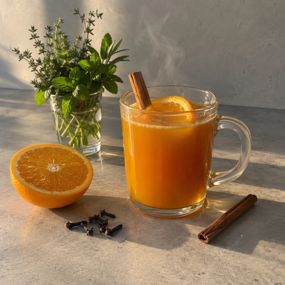 Sea buckthorn punch with orange and honey
