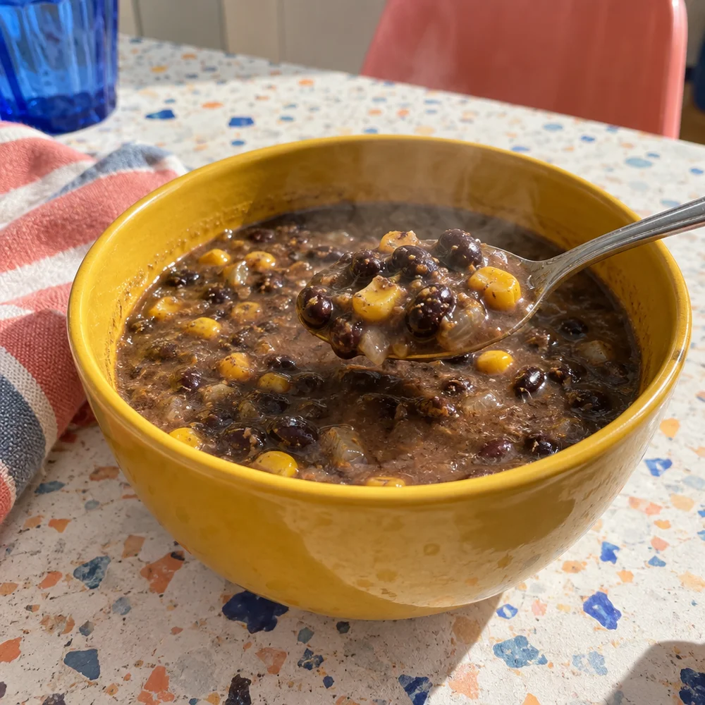 Quick Mexican bean soup