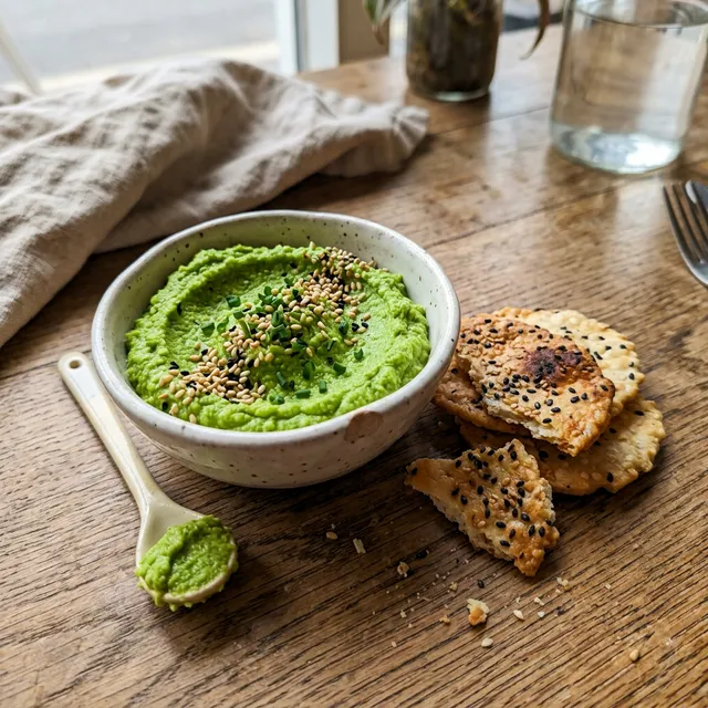 Quick edamame and wasabi spread