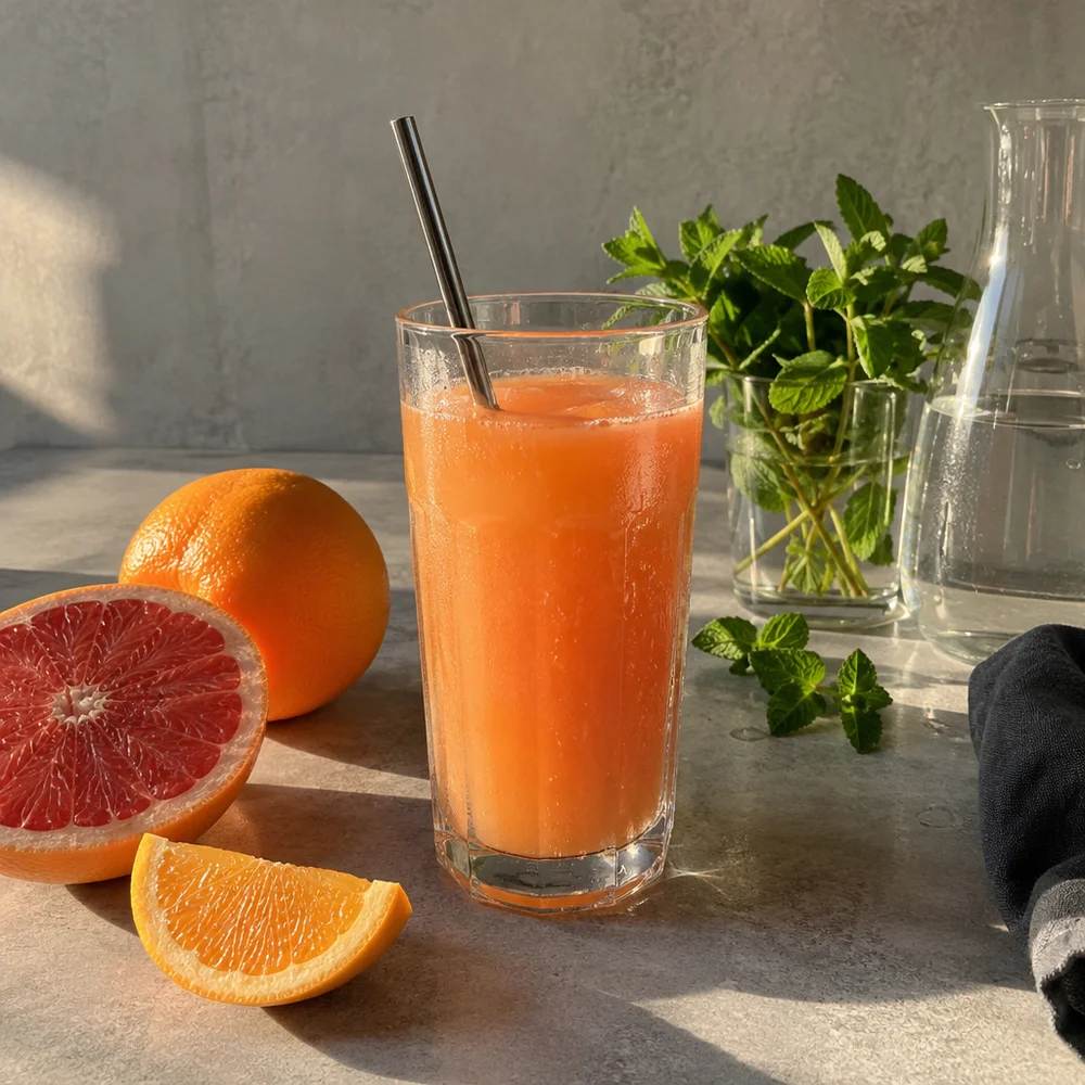 Quick orange and grapefruit juice
