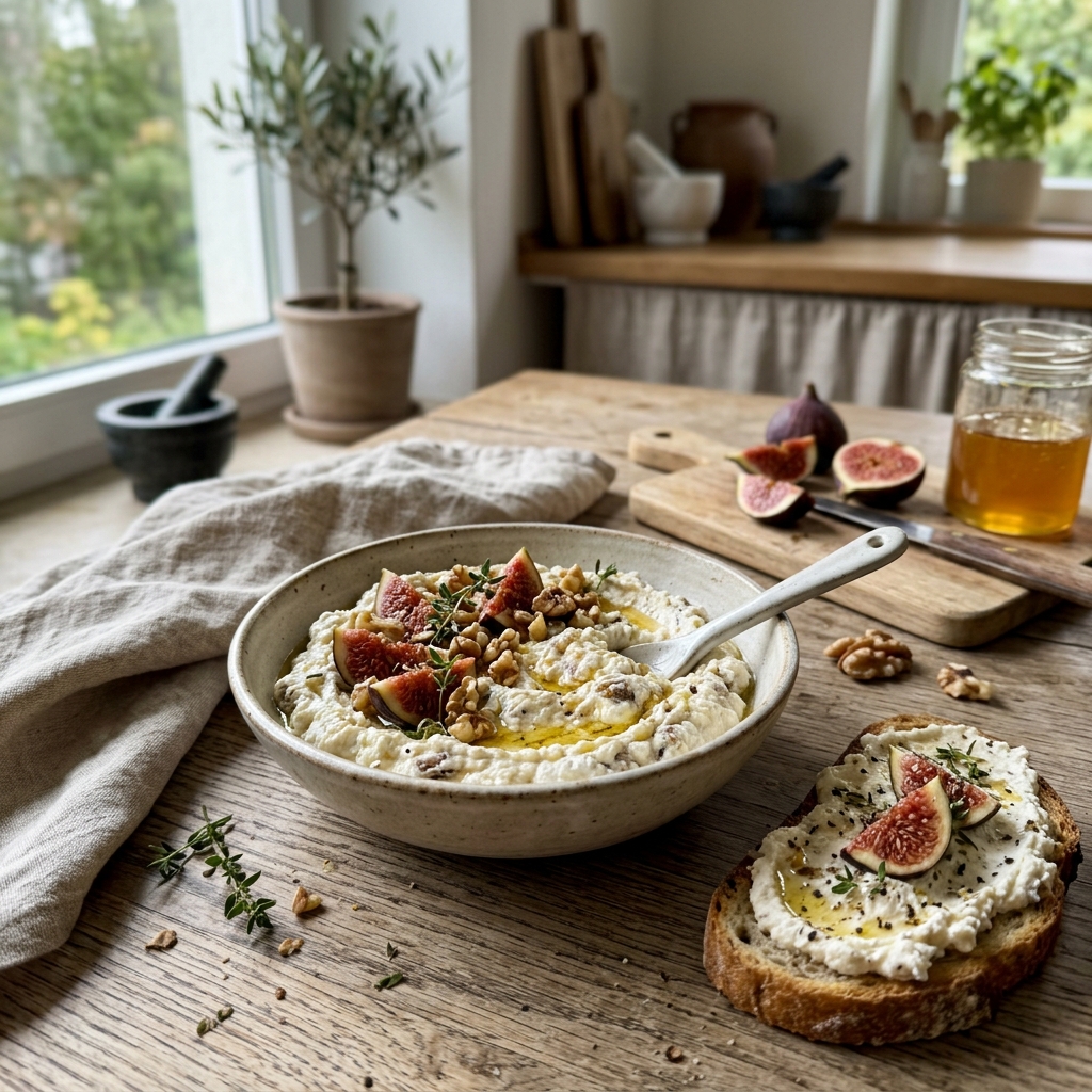 Quick goat's cheese and fig spread