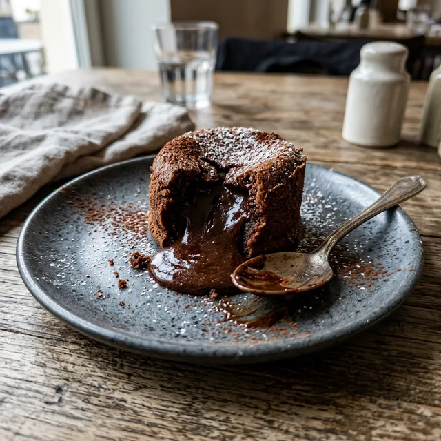 Chocolate lava cakes with a molten centre