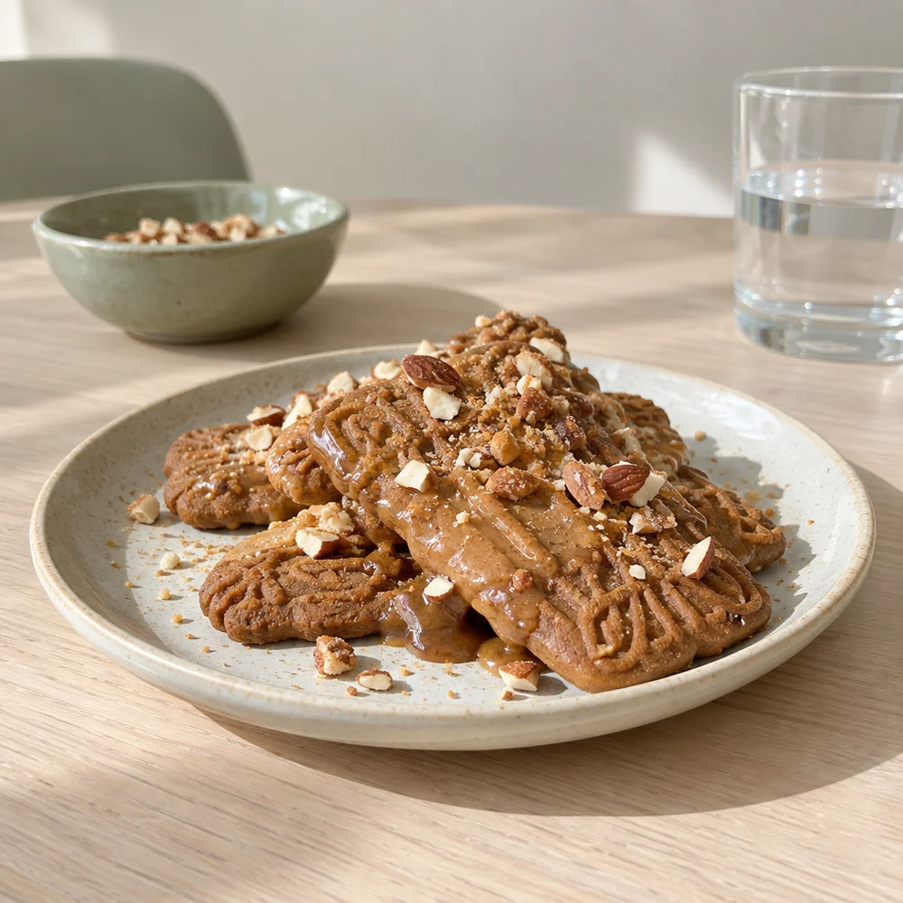 Spekulatius cookies with brown butter and almonds