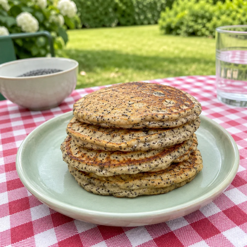 Poppy seed pancakes