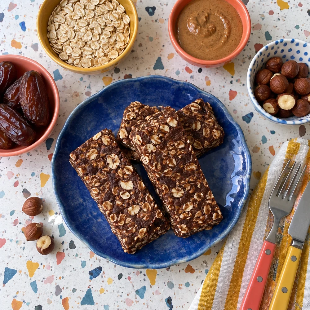 Vegan hazelnut chocolate bars
