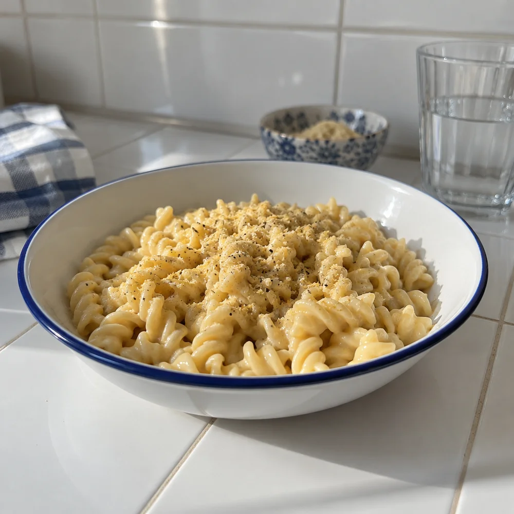 Vegan mac and cheese with silken tofu