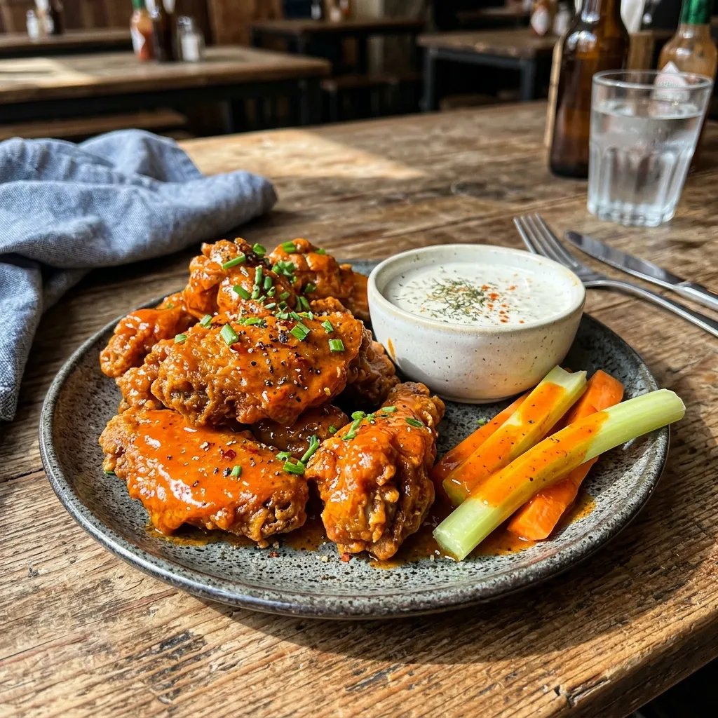 Vegan seitan buffalo wings
