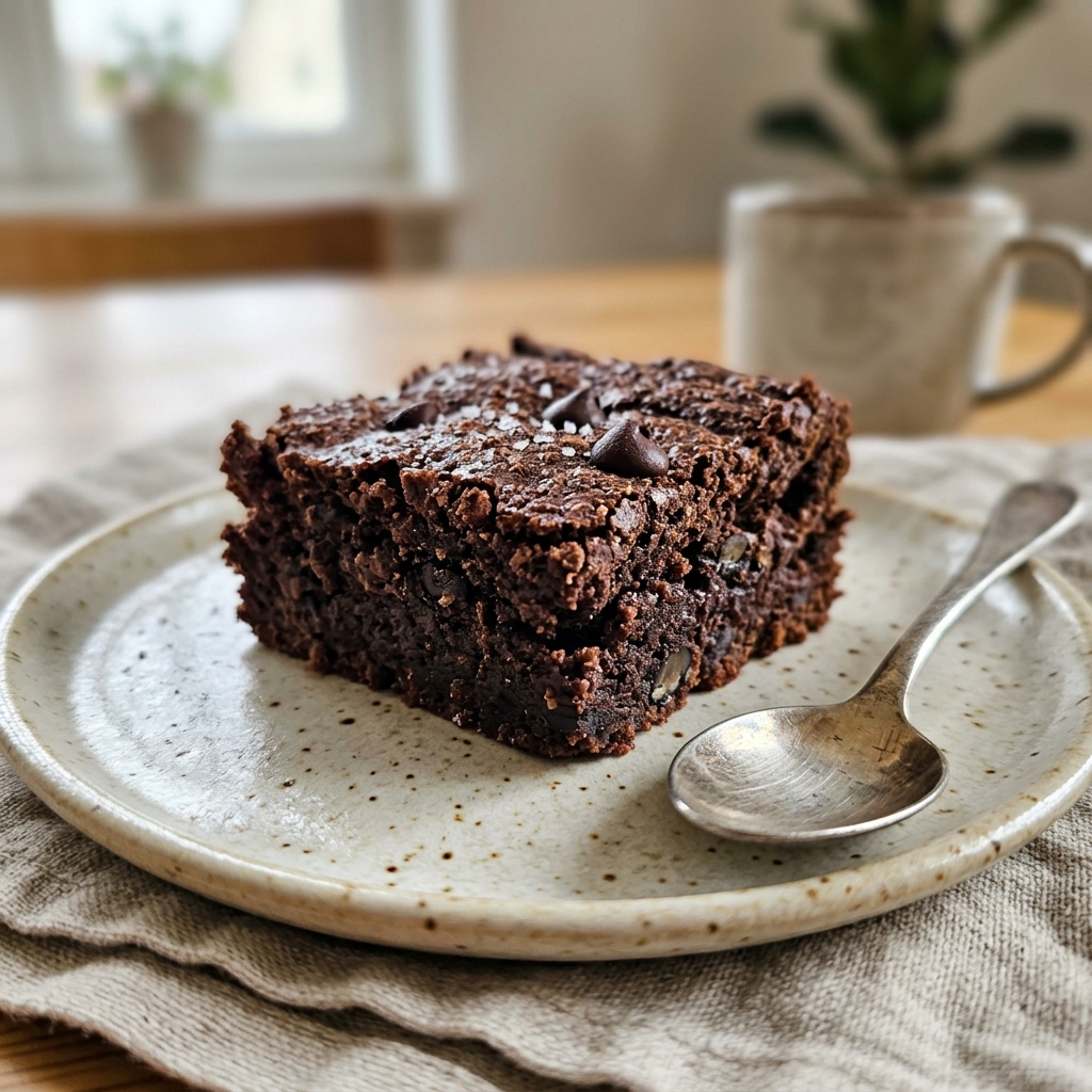 Vegan vanilla brownies made with black beans