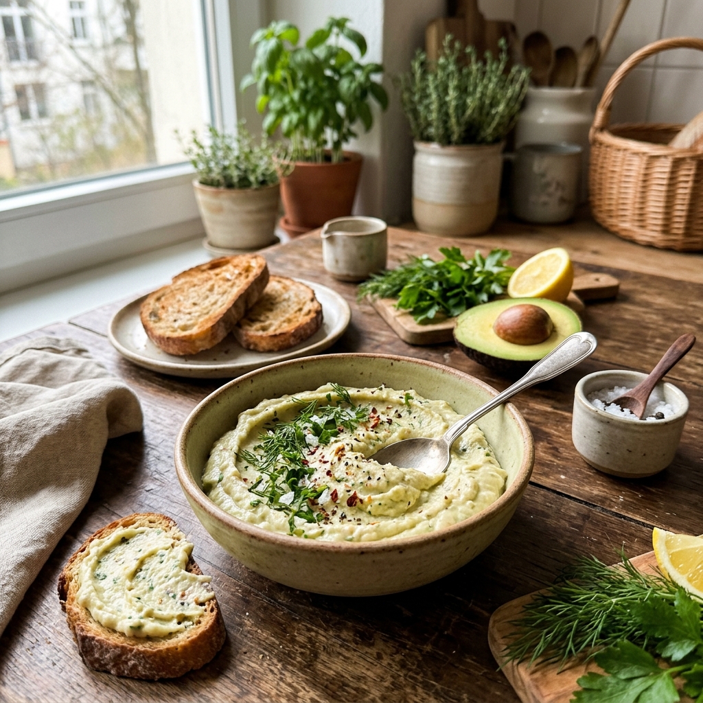 Vegan white bean and avocado 'butter'