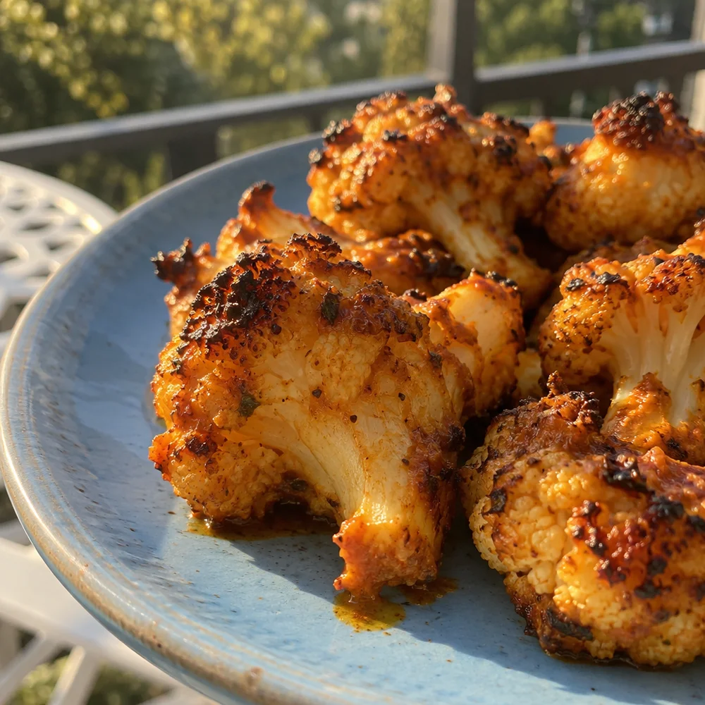 Vegan oven-roasted cauliflower tikka