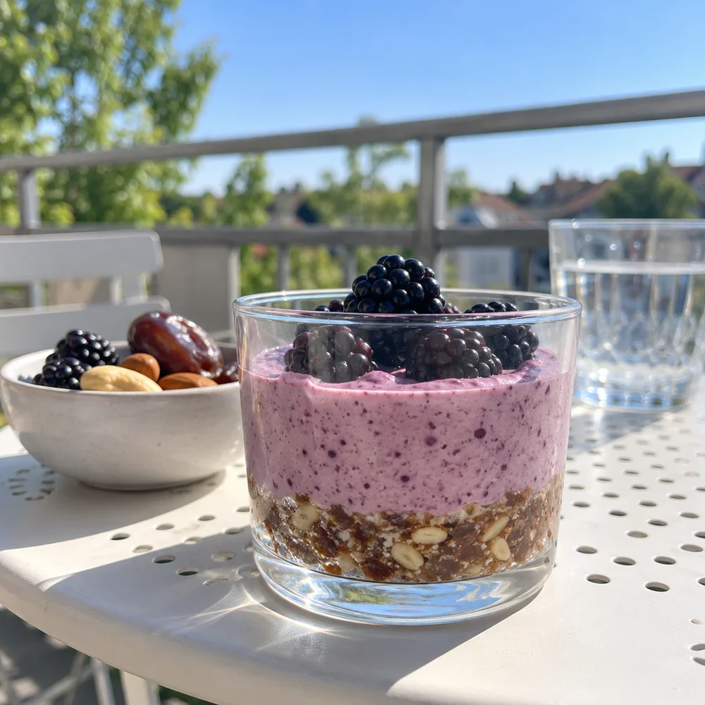 Vegan blackberry and cashew cheesecake