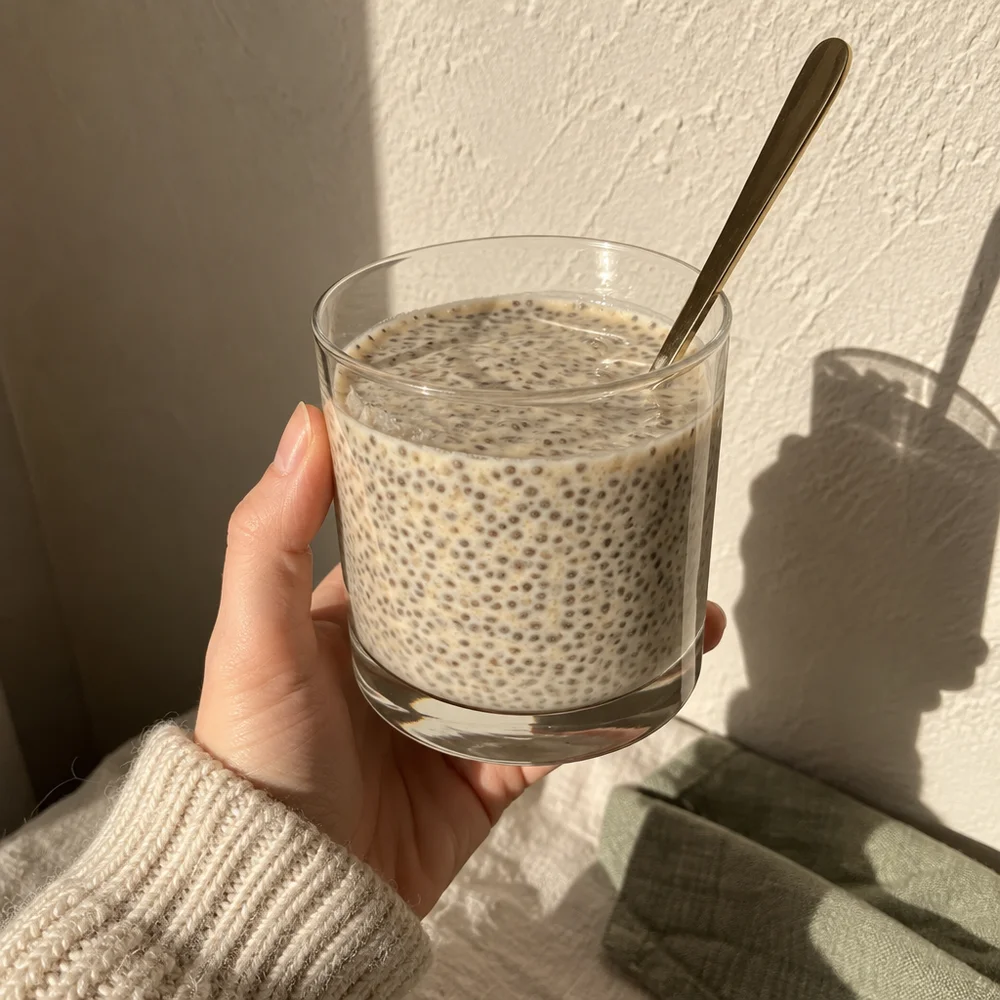 Vegan chia and peanut pudding