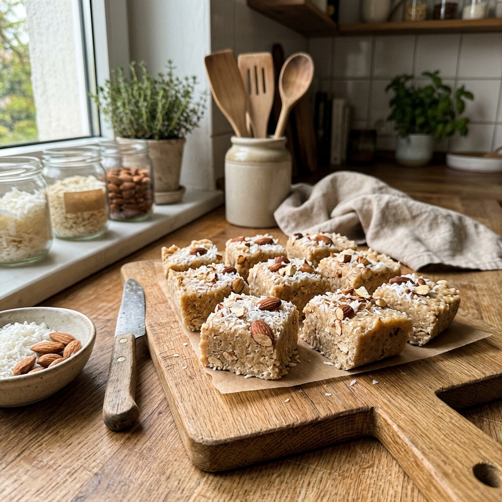 Vegan coconut and almond fudge