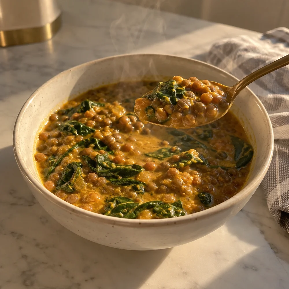 Vegan lentil and coconut stew
