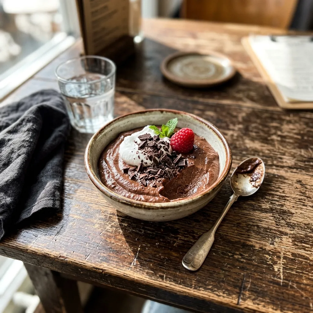 Vegan tofu chocolate pudding