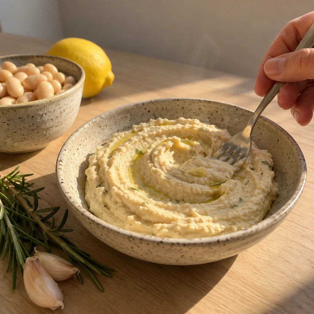 Vegan white bean and rosemary spread
