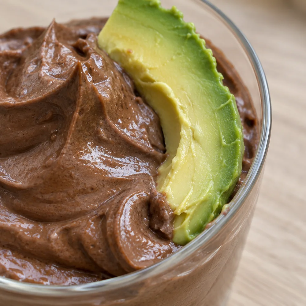 Vegan avocado chocolate mousse