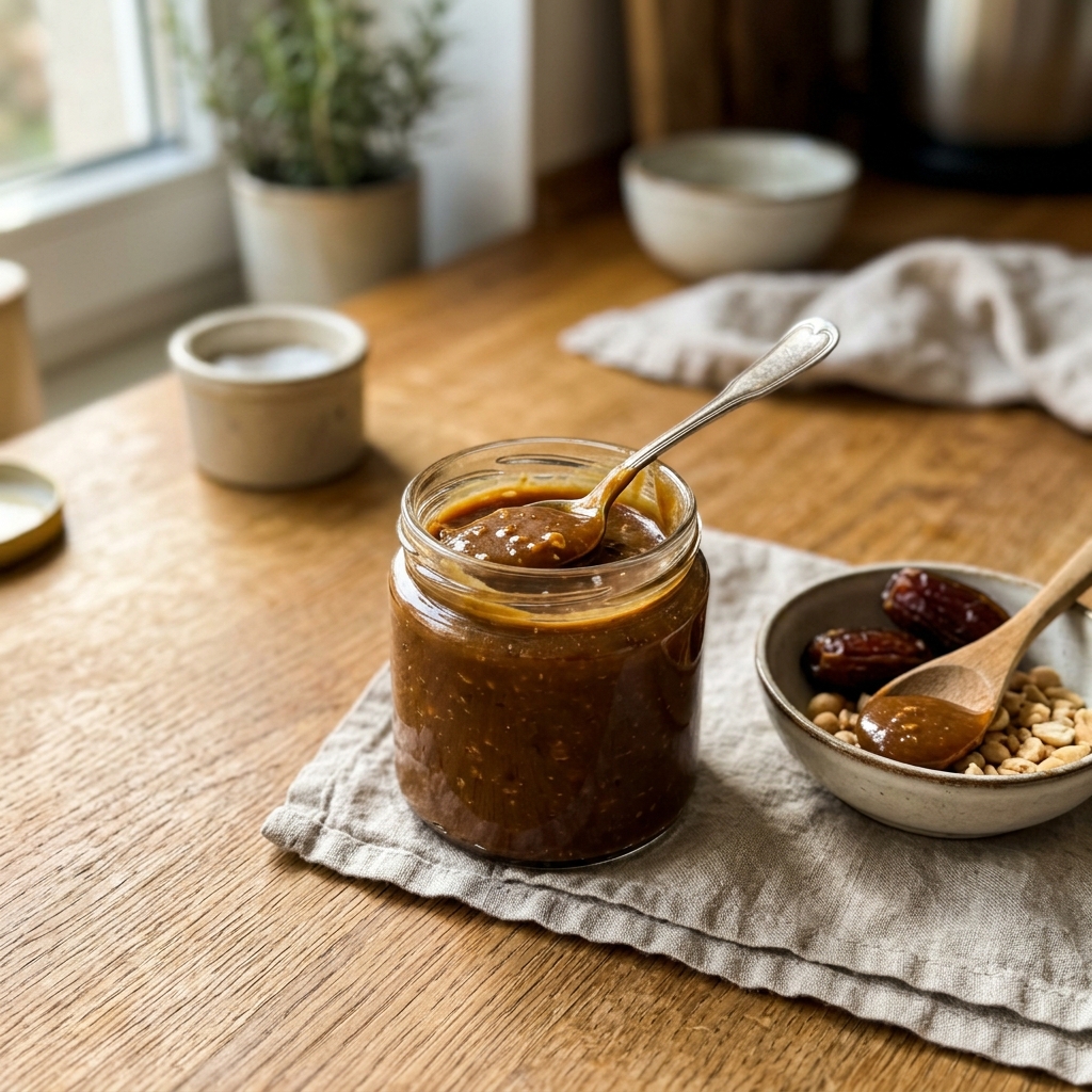 Vegan peanut and date caramel