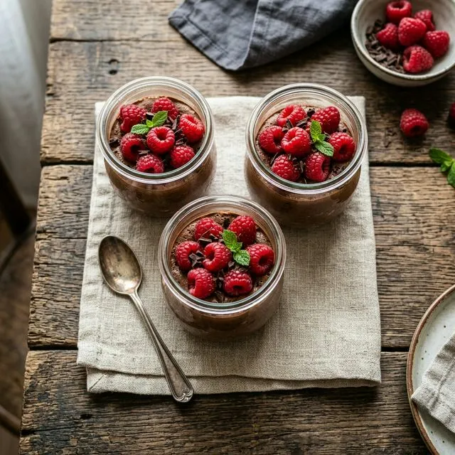 Vegan silken tofu chocolate mousse