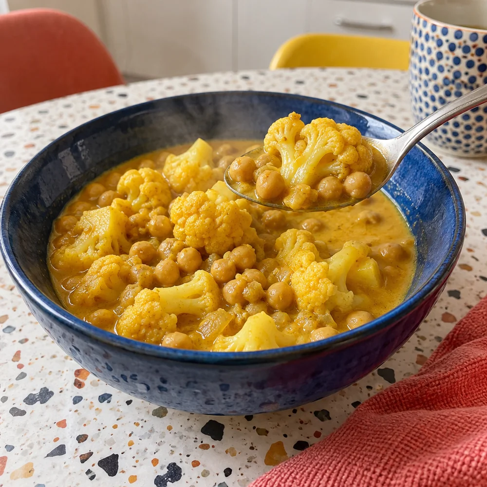 Vegan coconut and cauliflower curry