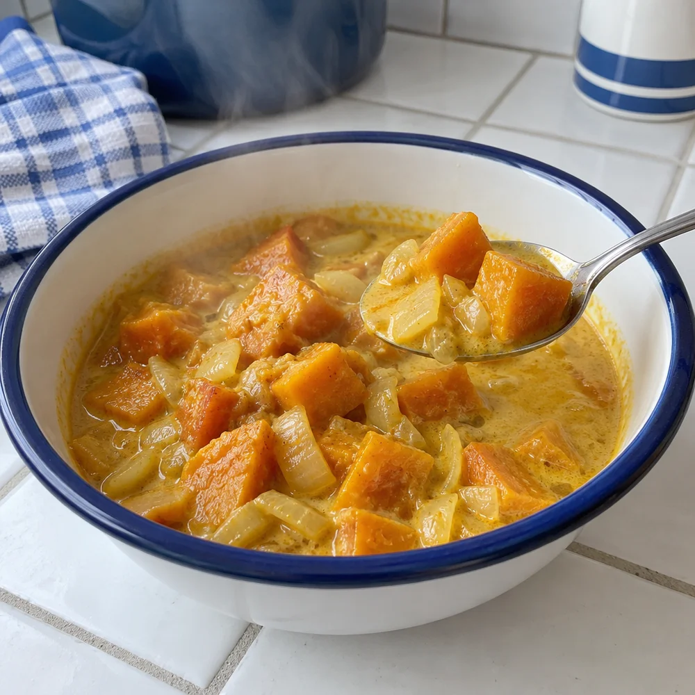 Vegan squash and coconut curry