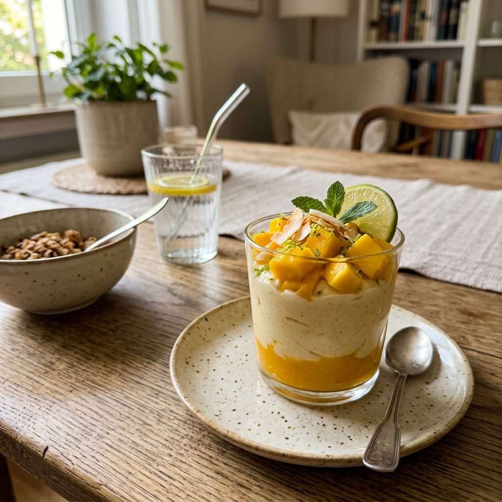 Vegan mango mousse