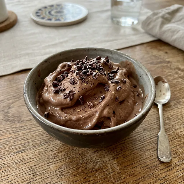 Vegan chocolate banana ice cream