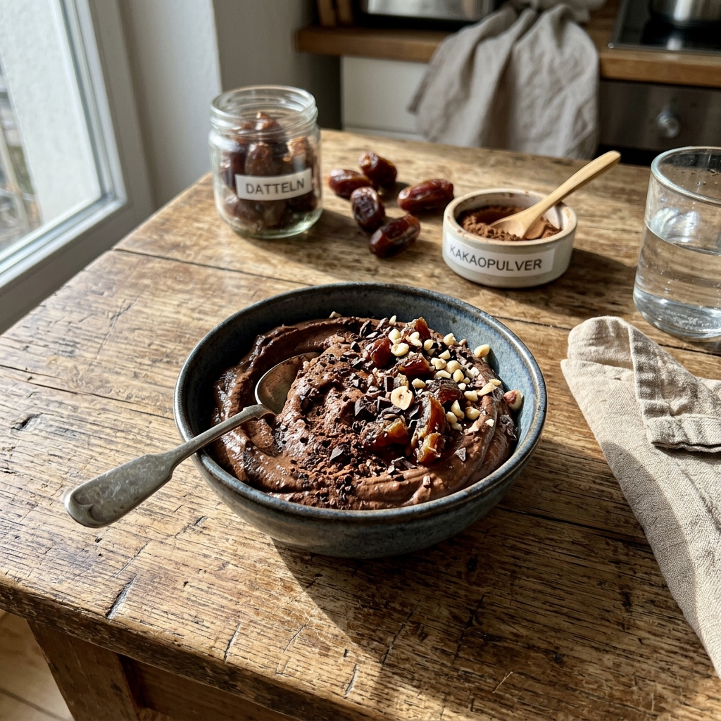 Vegan silken tofu chocolate mousse